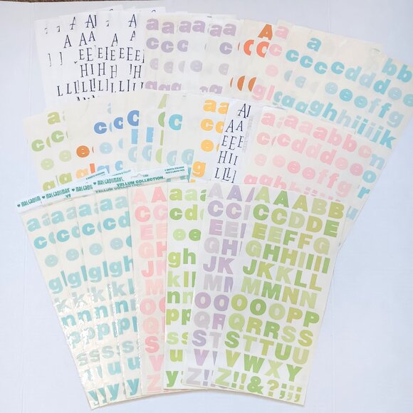 Lot of Mrs. Grossman's Multicolor Vellum Upper/Lower Case Sticker Letters 57 pcs - Picture 12 of 12